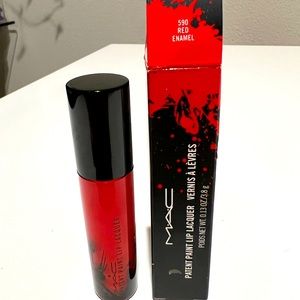 M.A.C PATENT PAINT Lip Lacquer  0.13oz/ 3.8g NIB # 590 Red Enamel